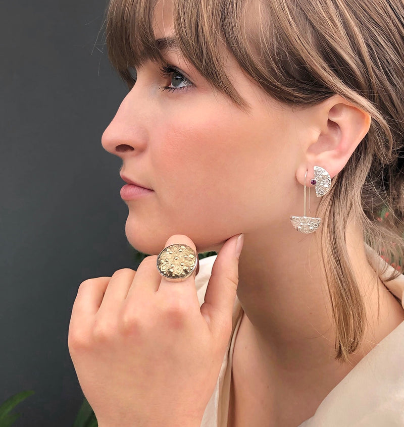 Sarah earrings in chartreuse